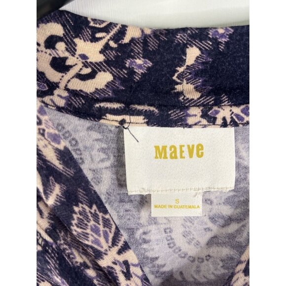 Anthropologie Maeve Lilt Swing Dress Woman’s Size Small Navy Blue Pockets - Picture 4 of 7